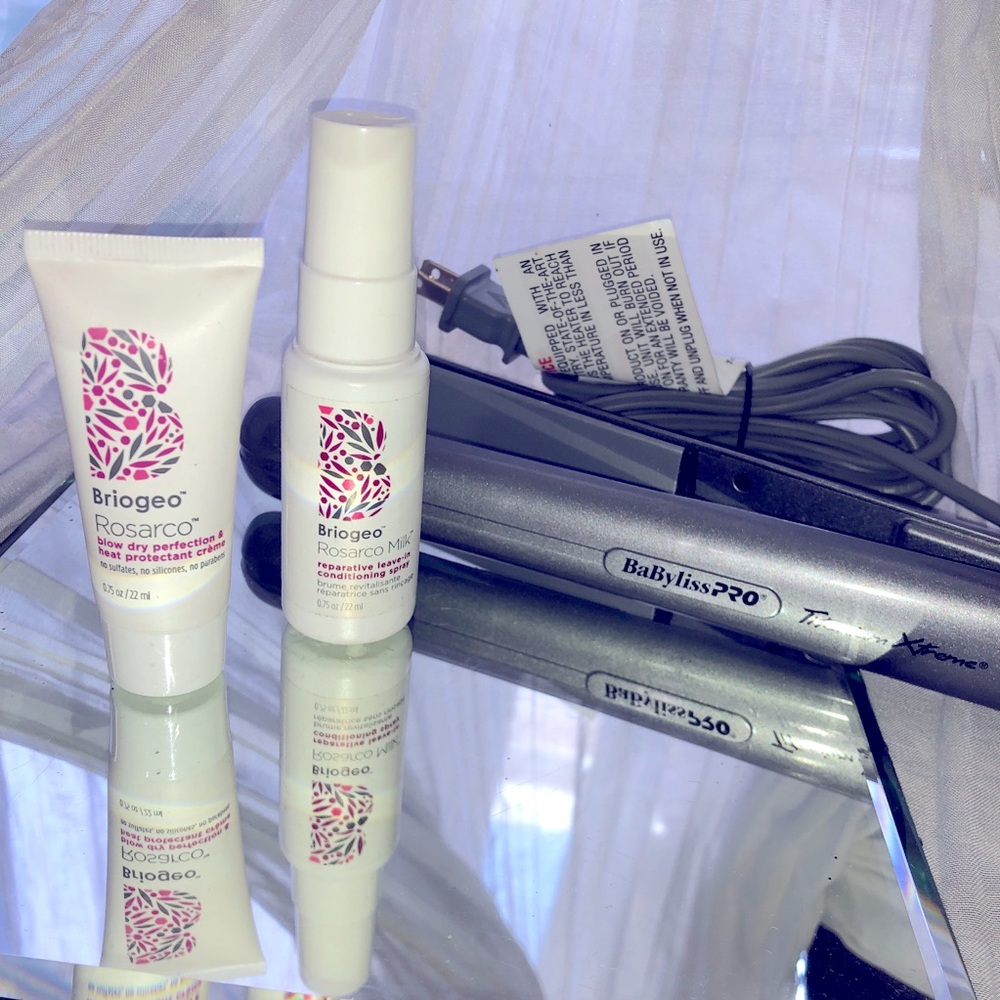 Babyliss pro flat iron unused and heat protection